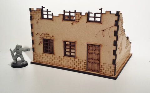 WW2 Ruined House 28mm 1/56th Scale