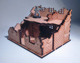 WW2 Ruined House 28mm 1/56th Scale