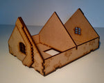 28mm WW2 Three Story twin terrace house